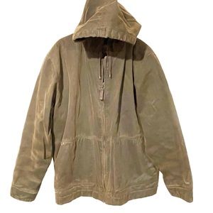 Aberdeen Size‎ Large Vintage Workwear Brown Coated Hooded Mens Jacket Coat